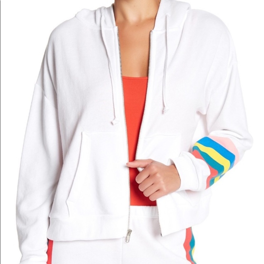 NWOT Wildfox Spectrum Marquis ZIP Hoodie Sz XS